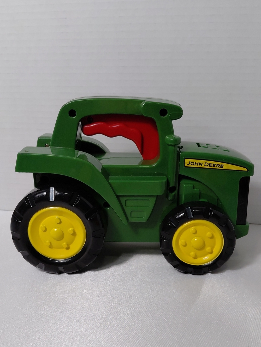 John Deere Child's Flashlight Green and Yellow Tractor Toy with Red Handle